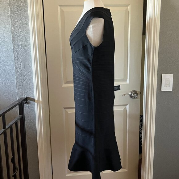 HERVE LEGER The Sophie Black Bandage Dress NWT XL - Picture 3 of 7